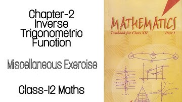 Chapter:2- ITF l Miscellaneous Exercise 2 pt2 l Class 12 Maths l By Shuaib Sir