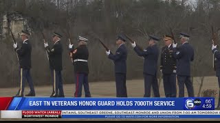 East TN Veterans Honor Guard holds 7000th funeral