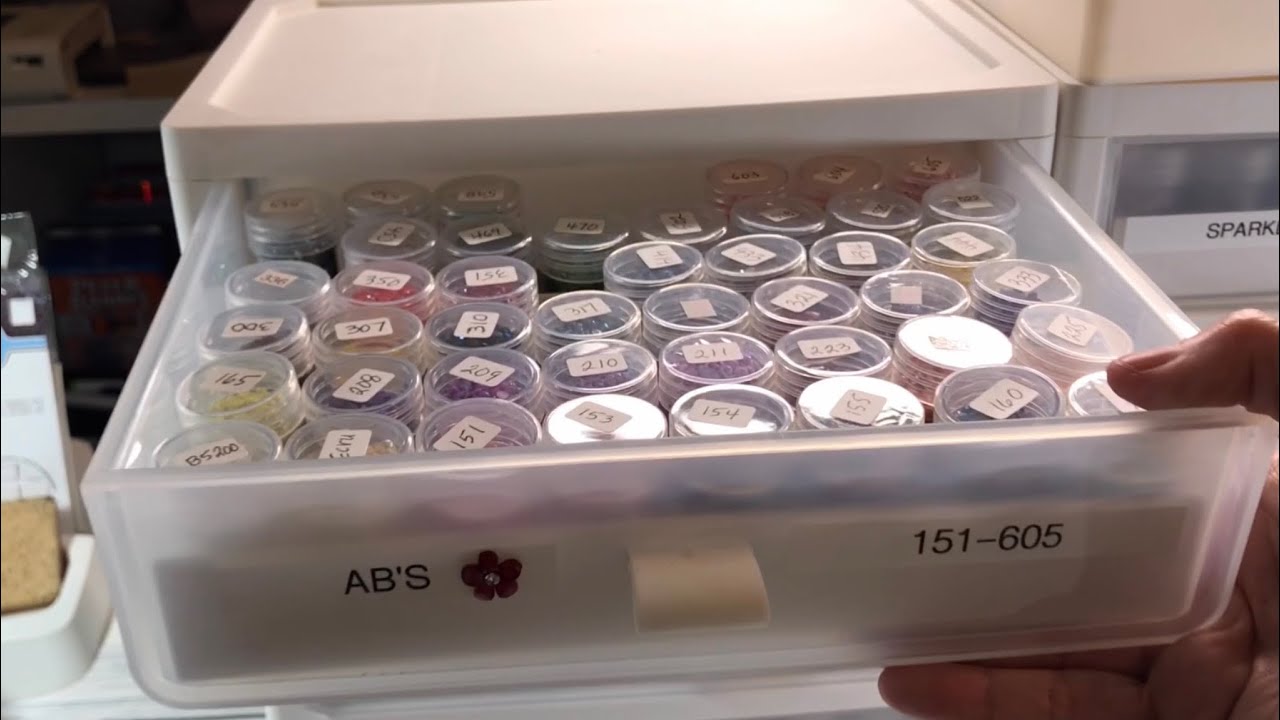 Organize Diamond Painting AB and Sparkler Drills YouTube