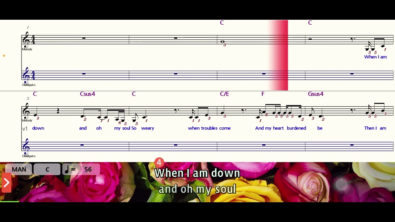 You raise me up 반주 C key