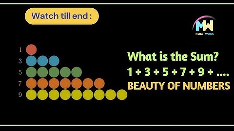 Sum of odd numbers🌟🌟 | Maths intersecting facts | Visual Math | #maths #trending #video