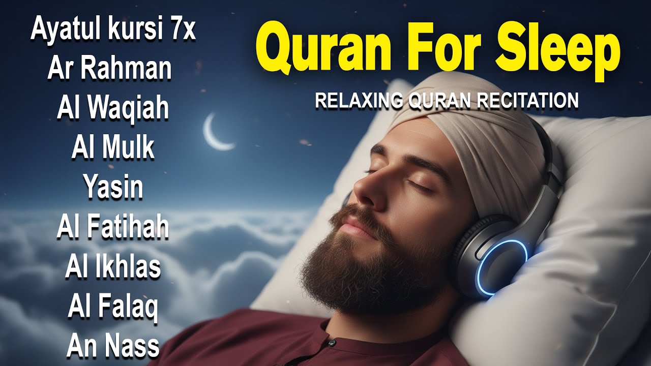 The Best Quran For Sleeping And Your All Problems Solve | Ayah Al Kursi, Yasin, Rahman, Waqiah, Mulk