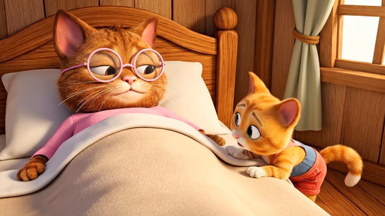 Cat Story – The Kittens Tenderly Care for Their Sick Mama Cat