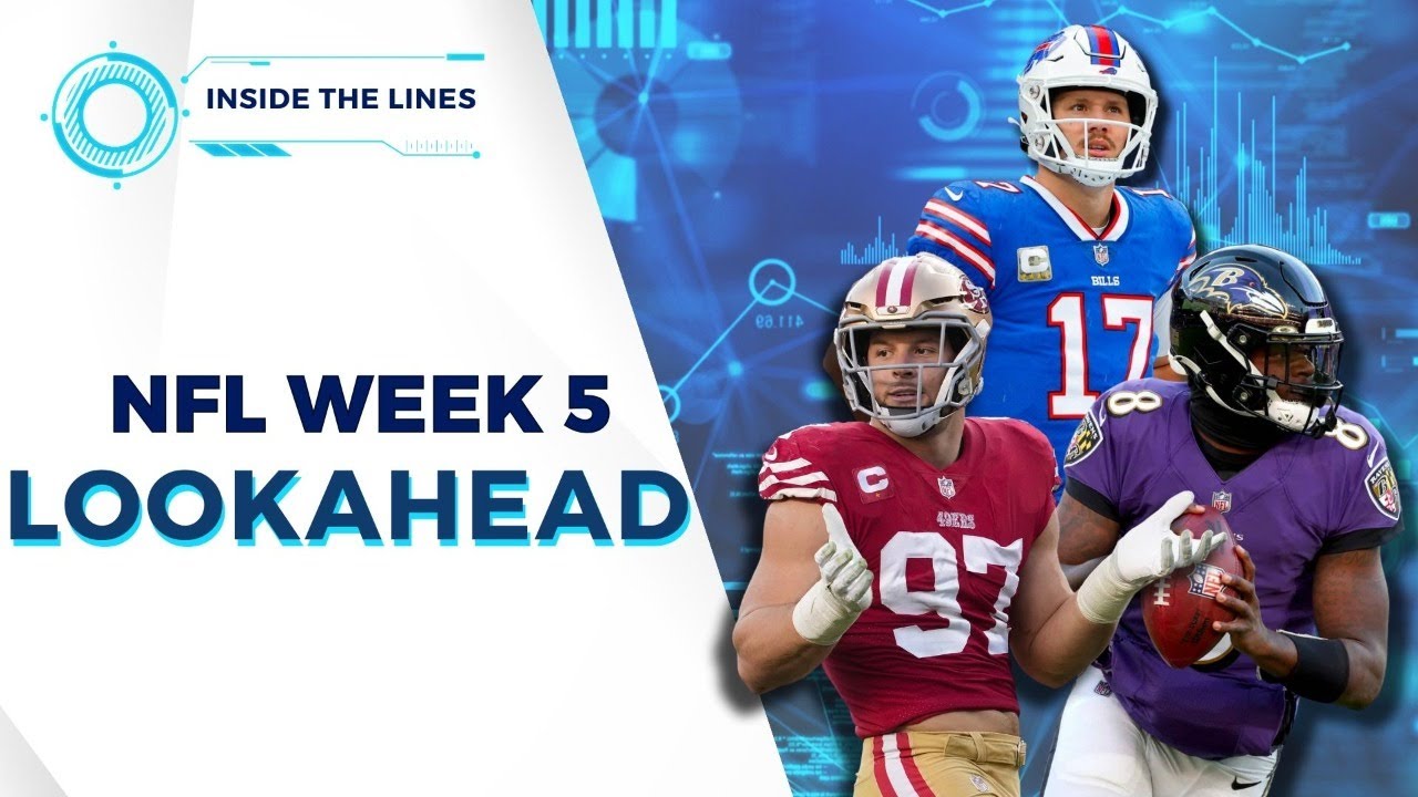 FIRST Look at Week 5 NFL Lines, Early Odds Movement, Injuries to Monitor I  Inside the Lines 