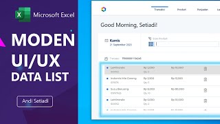 Modern Userform Listbox UI/UX Macro VBA Excel