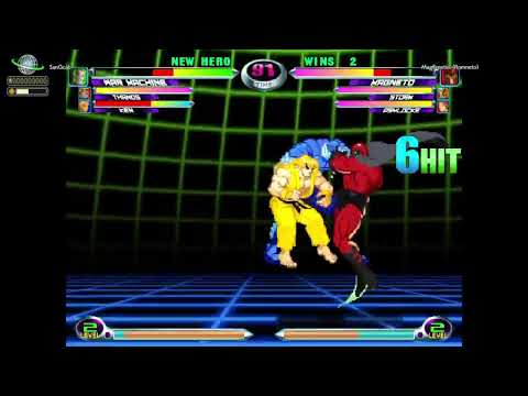 MvC2: Romneto - Magneto Rom 3x Crossup to Tempest Hail 200% Sequence .:4.17.25:.