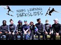 Noobs learning darkslides  kitesurfing how to