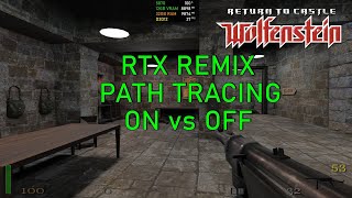 Return to Castle Wolfenstein: RTX Remix - Path Tracing On vs Off 4K News
