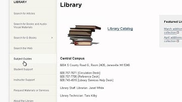 Using the Subject Guides from the Library