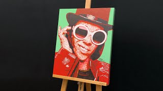 Painting Willy Wonka Tiktok In Pop Art