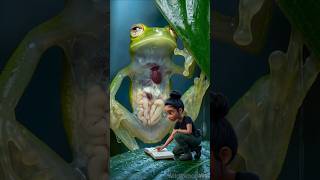 Nature's Most Transparent Animal The Glass Frog —  Has a Secret #animalfacts #facts #marinemystery