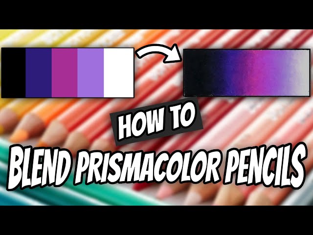 How To Blend Prismacolor Pencils  Beginner Tutorial Episode 1 -  Black,Purple,White 