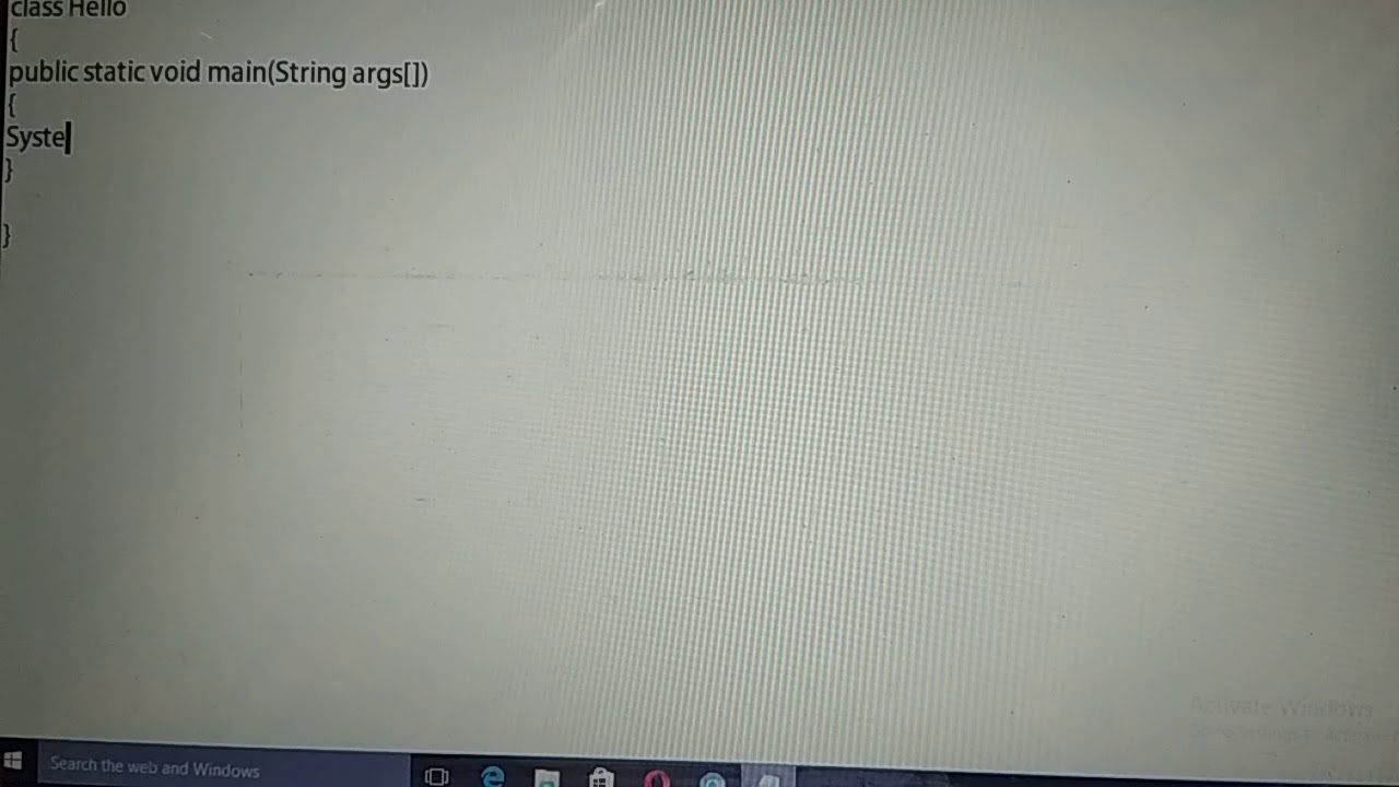 First java program to print hello world..basics of java - YouTube