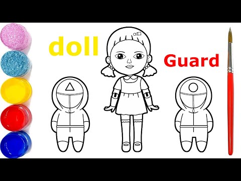 Vẽ con Búp Bê trong Squid game short squidgame trochoiconmuc  YouTube