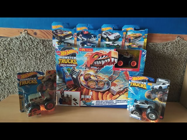 hot wheels monster trucks arena smashers fire crash challenge