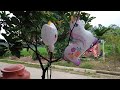 Ahza dan yomi temukan balon karakter kucing dan unicorn nyangkut di pohon dan di terbangin,lucu