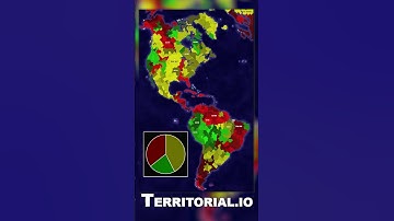 3 Team Very Hard Bot Battle America Territorial.io Timelapse #Shorts