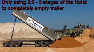 Cartage Australia 6 axle dog trailer with Quicksilver liner fitted  tipping corse sticky sand