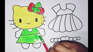 how to draw hello kitty l hello kitty drawing  colorful❤drawing l drawing for kids l easy drawing