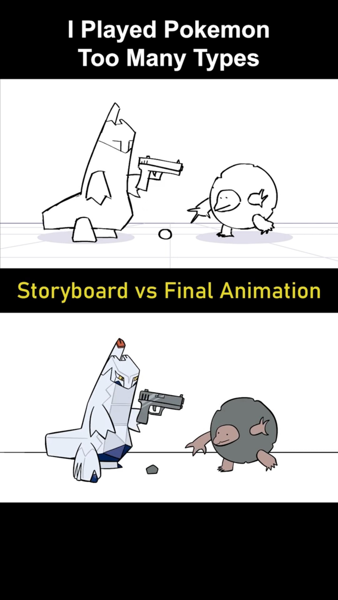 Storyboard vs Animation: Pokemon Too Many Types (shot 26)