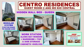 Workstation on Bay Window + HWB Queen + Wardrobe +Storage. Centro Residences AMK.HDB. BTO.HWB HUB.EC