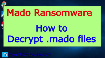 Mado ransomware. How to Decrypt .mado files for free.