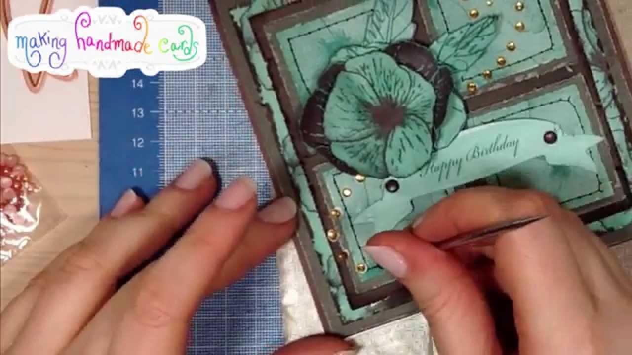 Handmade Birthday Card Making Tutorial - YouTube