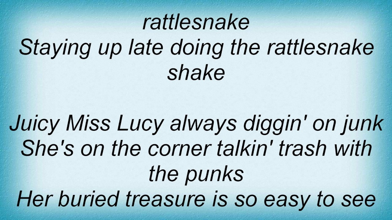 Skid Row Rattlesnake Shake Lyrics YouTube