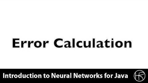 Introduction to Neural Networks for Java(Class 3/16, Part 4/5) - rms error