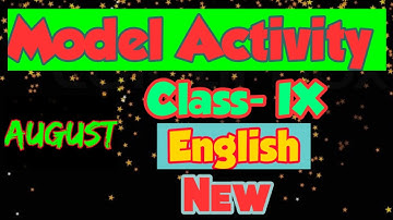 English(ইংরেজি)Part-5,Class 9/Somadhan//Model Activity Task August 2021/// Second Series//Solutions