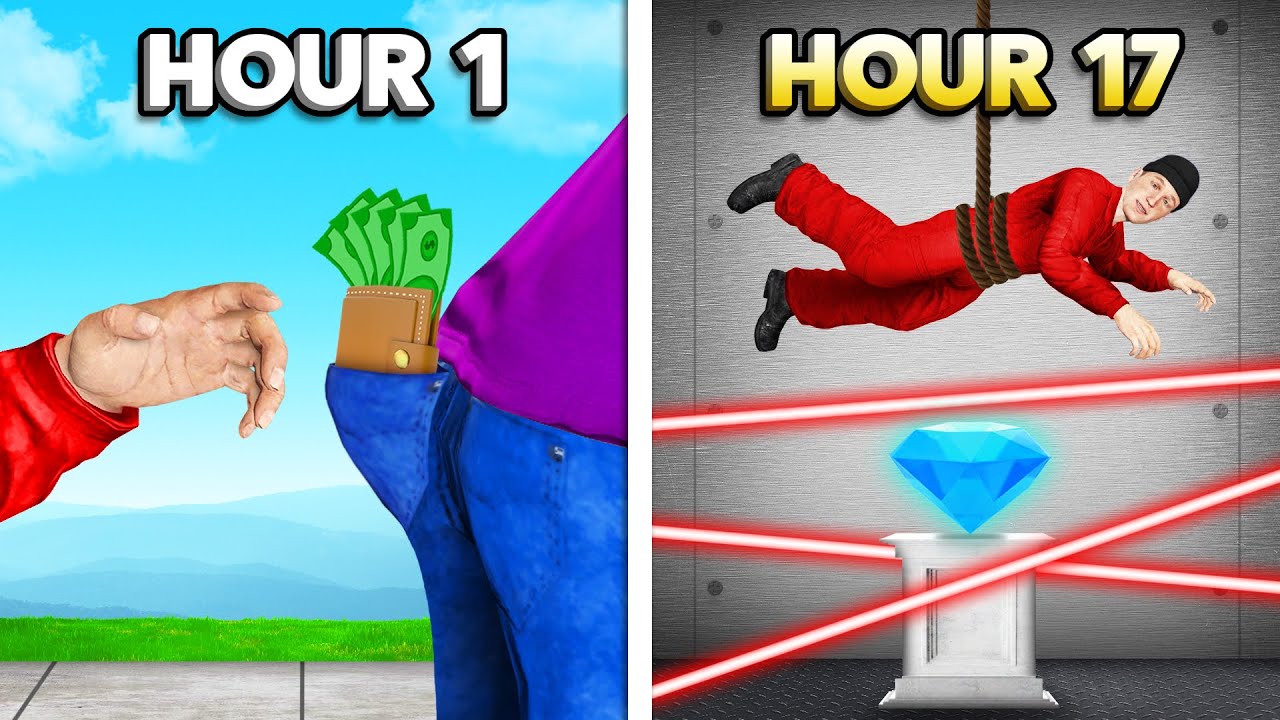 Stealing $100,000 as a THIEF in 24 Hours!