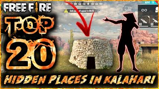 TOP 20 HIDING PLACES IN KALAHARI [BEST HIDDEN AND SECRET PLACES IN KALAHARI FREE FIRE 2020]