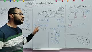 الصف الثامن/كتابة معادلة المستقيم بصيغة الميل والمقطع /الجزء1