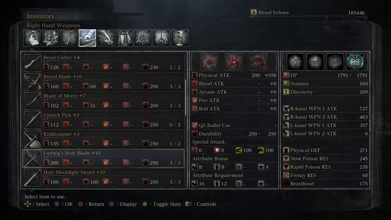 bloodborne inventory of items YouTube