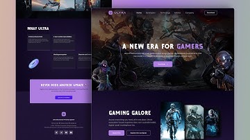 Ultra-NFT Gaming Redesign Landing Page.|Landing page design with Figma|UI design 2022 with IT+(Plus)