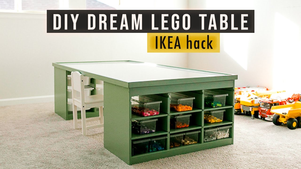 DIY LEGO table with storage, IKEA hack
