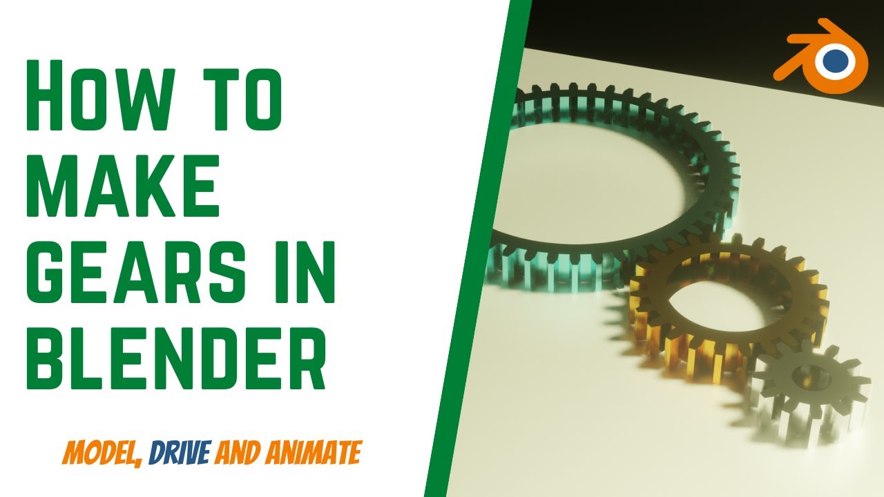 How to make gears in blender 2.9 (Modeling, Driving and Animating