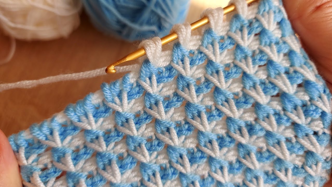 SuperVery  Easy Tunisian Knitting Model  Çok Kolay Çok Gösterişli Tunus İşi Örgü Modeli Yapılışı