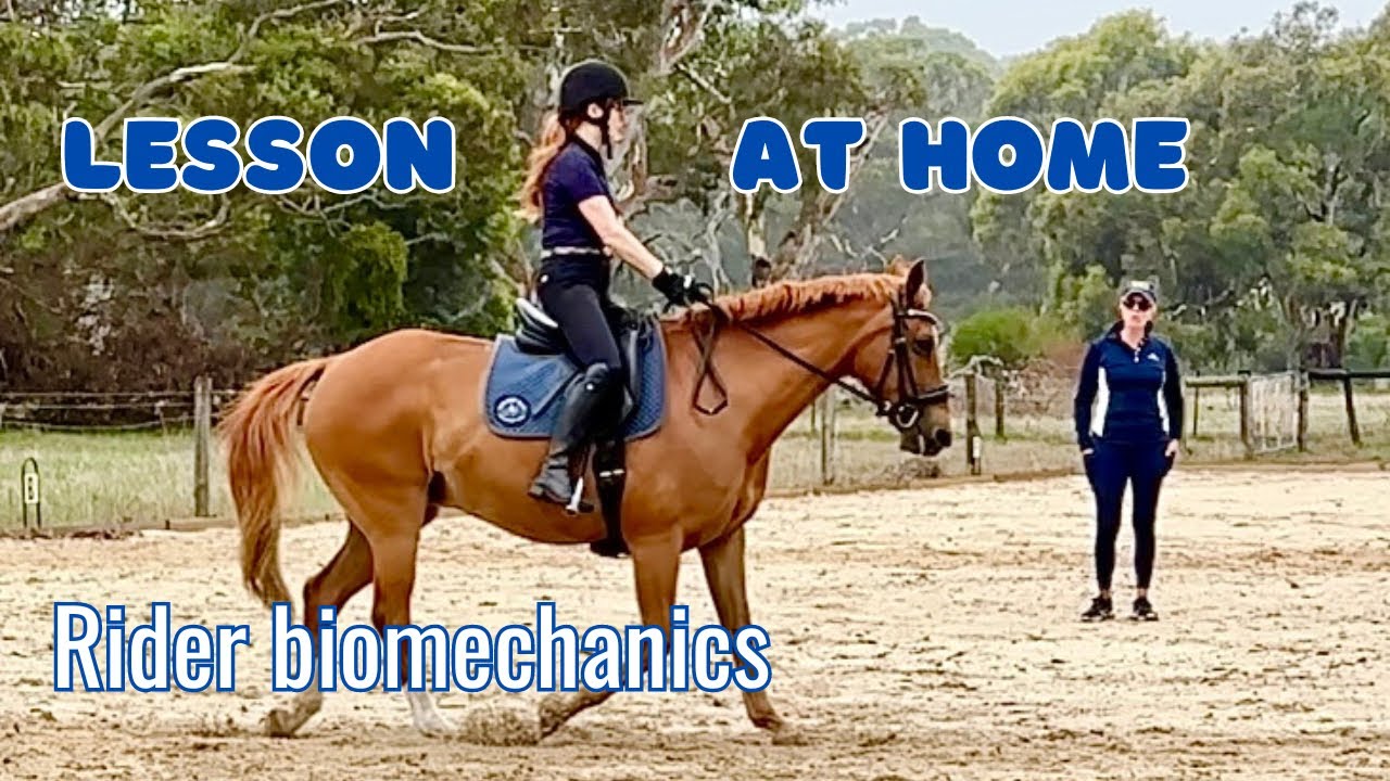 RIDING LESSON AT HOME/ horse and rider biomechanics // vlog 30 - YouTube