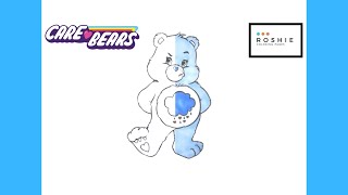 Coloring Grumpy Bear From Care Bears with Markers | Roshie Coloring Pages