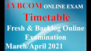TYBCOM ONLINE EXAM TIMETABLE || 2013 PATTERN EXAM || MARCH/APRIL 2021 || TIMETABLE LINK GIVEN BELOW