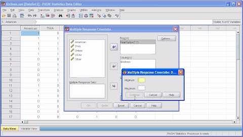 2.7 Multiple Response Sets - Cross tabulation: PASW (SPSS) Statistics v.17 video