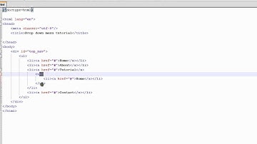 Creating a drop down menu in HTML5 and CSS