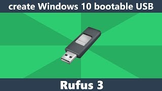 How to make windows 10 bootable usb drive from iso image in rufus 3
for gpt uefi and mbr bios systems. https://rufus.akeo.ie — download
software