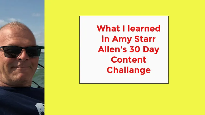 What I learned From Amy Starr Allen's 30 Day Content Challenge