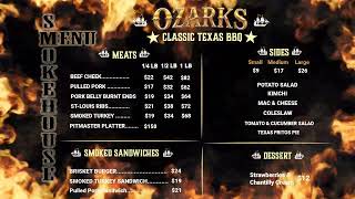 Smokehouse menu YouTube May 22th pitmaster