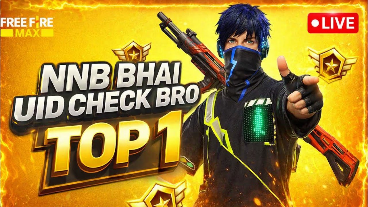 NNB LIVE 100K is live stream free fire max level of the top 1 uid 😮🥷 ️ ...
