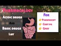 Pharmacology questions with answers , Gpat , Cuet pg , Pharmacist questions, acidic and basic drugs