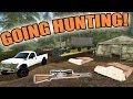 FARMING SIMULATOR 2017/ THE HUNTER | GOING HUNTING! + SHOOTING A RED FOX!