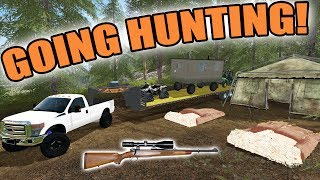 FARMING SIMULATOR 2017/ THE HUNTER | GOING HUNTING! + SHOOTING A RED FOX!